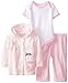 Rene Rofe Baby Baby Girls' 3 Piece Button Front Hooded Swan Jacket Set