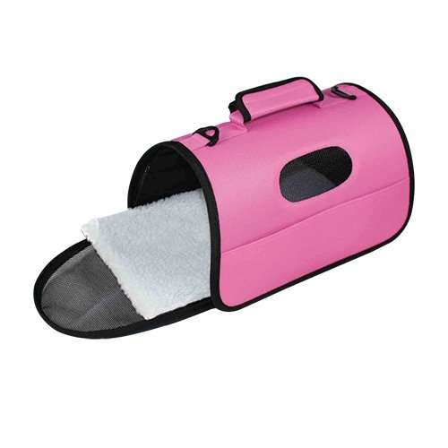 Petlife Fldng Zpprd Cage Carrier Lt Pnk Sm