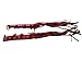 Red Leather Fringed Motorcycle Clutch Lever Brake Cover with 12