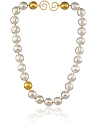 GURHAN "Dome" Silver with Gold Dome Ball Short Strand Necklace