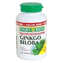 Nature's Bounty Ginkgo Biloba, Standardized Extract, 240 Tablets (Pack of 2)