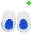HealthyNees Medical Grade Gel Heel Pad Silicone Cups Ankle Heel Pain Relief Cushion Shock Absorb Support (Blue)