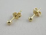 14K Gold Filled 2mm Round Ball Stud Earrings