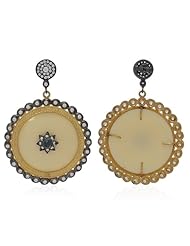 925 Sterling Silver Tourmlain Resin Gemstone Cc Womens Earrings Jewelry Handmade Exclusive