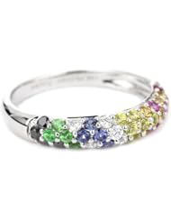 Phillips Frankel " Over the Rainbow" Precious Rainbow Ring, Size 7