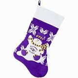 BALTIMORE RAVENS NFL KNIT CHRISTMAS STOCKING HOLIDAY SNOWMAN-SNOWFLAKE NWT VERY CUTE!!!