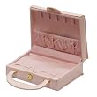 Pink Purse Style Jewelry Valet Organizer With Decorative Flower