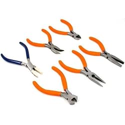 6 Bent Nylon Needle Nose Pliers Jewelers Beading Tools