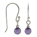 Sterling Silver Small Amethyst cz disco ball Earrings