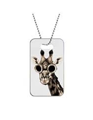 Home: Giraffe With Steampunk Sunglasses Goggles Custom Vintage aluminum Luggage Tags Stardard Size 3.35"X2" inches, fashion image (one side) NEW Tag - ArtCow