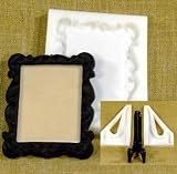 Rubber Silicone Mold Frame Set. Size 5.25 x 4.25 x 1/4 deep. Includes 2 Stands for Frame