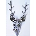 GENIALER HIRSCHKOPF AUS ALUMINIUM 35cm SILBER