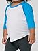 American Apparel Infant Poly-Cotton 3/4 Sleeve Raglan - White/Navy / 12-18M