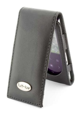 Tuff-Luv Etui / Housse en cuir pour Samsung YP-S3 (Noir/Noir)