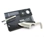 Tool Logic SVC1 Survival Card Tool With 1/2 Serrated Knife, Fire Starter, Whistle, Compass and Lens, Translucent Black