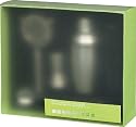 5 teiliges Cocktail MIXER Bar Set im gebürsteten Edelstahl Design - Shaker, Sieb, Messbecher, Löffel, Zange - Cocktailset!
