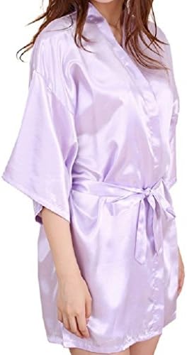 Dben Women's Short Satin Lounge Robes Bridesmaids Charmeuse Lingerie Sleepwear
