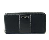 Coach Penelope Op Art Accordian Zip Wallet Black