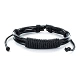 Black Tie Knot Leather Bracelet