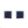 Earrings With 3.45ctw Genuine Sapphires Beautifully Crafted in 18K White Gold. Total item weight 7.4g Length 9mm