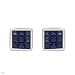 Earrings With 3.45ctw Genuine Sapphires Beautifully Crafted in 18K White Gold. Total item weight 7.4g Length 9mm