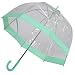 Green Trim Frankford Clear Bubble Umbrella - Green Trim