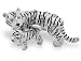 Objet D'Art Release #225 "Panthera Tigris" Critically Endangered Species White Tiger with Cub Handmade Jeweled Enameled Metal Trinket Box_s-1