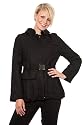 TSEGA BLACK BELTED WOOL WOMENS WINTER JACKET