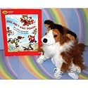 Dogs Don't Wear Sneakers WITH a Plush Collie Dog wearing Blue, Grey and White Running Shoes (Book and Toy Combo)