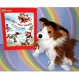 Dogs Don't Wear Sneakers WITH a Plush Collie Dog wearing Blue, Grey and White Running... by Accessories