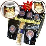 Florene Impressionism Art - Green Pink Ivory Romantic Table - Coffee Gift Baskets - Coffee Gift Basket