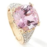 18K Gold Martha Rocha Kunzite & Diamond Ring