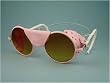 Jones Round Pink Sunglasses / Ski & Expedition Goggles with Case. Model: WAW-PK
