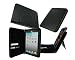 rooCASE Executive Portfolio (Black) Leather Case Cover with Landscape / Portrait View for Apple iPad 2 / iPad 3 Wifi / 3G Model 16GB, 32GB, 64GB