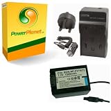 PowerPlanet NP-FV70, NPFV70 Compatible Camcorder Battery with Battery Travel Charger for SONY Handycam DCR-SR58, DCR-SR68, DCR-SR78
