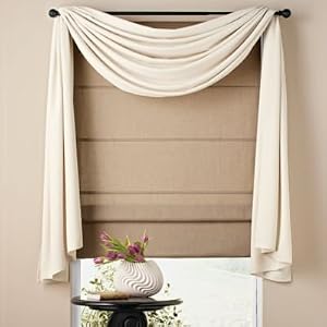 Shades, Spencer Textured Fabric Roman Shades and Scarf Valances