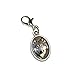 Graphics and More Gray Wolf with Fall Background Antiqued Bracelet Pendant Zipper Pull Oval Charm with Lobster Clasp