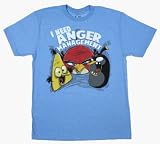 Angry Birds I Need Anger Management Mens Shirt (X-Large, Blue Heather)