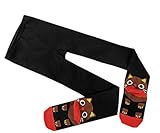 (コ-ランド) Co-land キッズレギンス 女児パンスト スパッツ 女の子タイツ 子供用ストッキング ガールズパンツ 猫プリント 春秋 スキニー ジュニア ブラック M