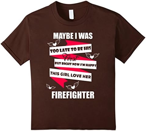 Kids Firefighter Shirts - This Girl Love Her Firefighter T-shirt 4 Brown