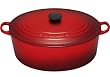 Le Creuset Enameled Cast-Iron 9-1/2-Quart Oval French Oven, Cherry Red