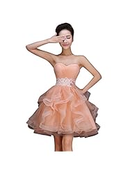 Tulle Empire   Waistline Crystal Lace-Up Cocktail Sweetheart   Ball Gown Bridesmaid Dress/Prom Dress/Wedding Party Dress 