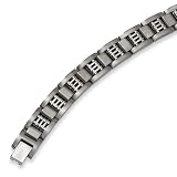 Chisel Brushed and Polished Titanium Bracelet - 8.5 Inches