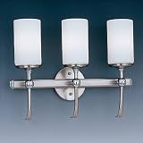 Designers Fountain Symphony Bathroom Light - Satin Platinum/ Chrome