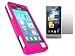 iTALKonline PINK Armour Hybrid Hard Case/Cover/Skin & LCD Screen/Scratch Protector For LG GD510 Pop