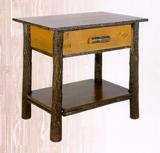 Old Hickory Classic Nightstand with Solid Shelf