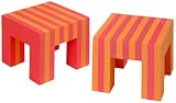 EVA Foam Stool(Purchase in Sets of 2)- 1 in Orange/Red, 1 in Red/Orange