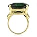 Green CZ Ring - Goldtone