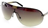 GUCCI 1853/S RFR OLIVE BROWN RIMLESS SHIELD SUNGLASSES