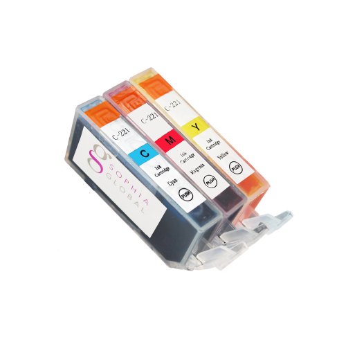 Sophia Global Compatible Ink Cartridge Replacement for Canon CLI-221 (1 Cyan, 1 Magenta, and 1 Yellow) On Sale